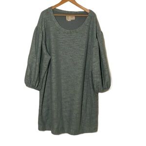 Green Soft and Lined Sweater Dress/Tunic by Anthropologie